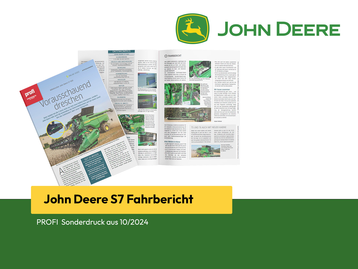 John Deere S7 Fahrbericht Profi Sonderdruck